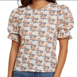 Nation LTD Bia Floral Puff Sleeve Top XS